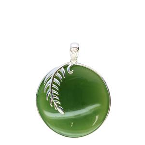 <p>Greenstone pendant available in sterling silver and 9 carat gold.</p>